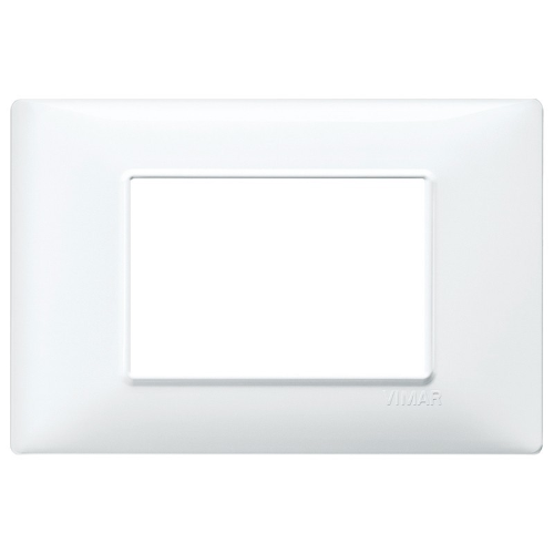 Placca 3 Moduli Vimar Plana Bianco Lucido 14653.01
