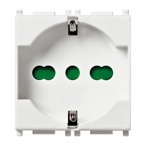 Presa universale Vimar Plana 2P+T 16A 2M Standard Italiano P40 Bianco 14210