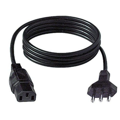 CAVI DI ALIMENTAZIONE PRESA VDE IEC C13 - SPINA ITA 10A NERO 2,0 MT