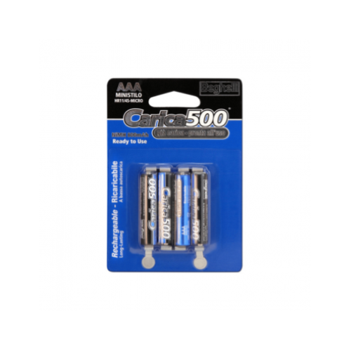 BATTERIE RICARICABILI AAA 1,2V 800MAH BLISTER 4PZ BEGHELLI 8852