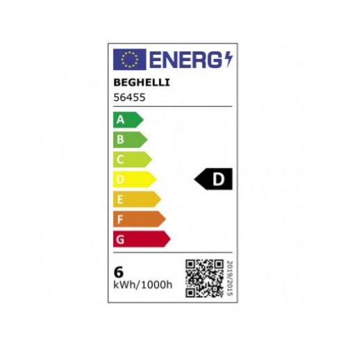 LAMPADINA LED SFERA TRASPARENTE 6W E14 2700K/CALDA BEGHELLI 56455