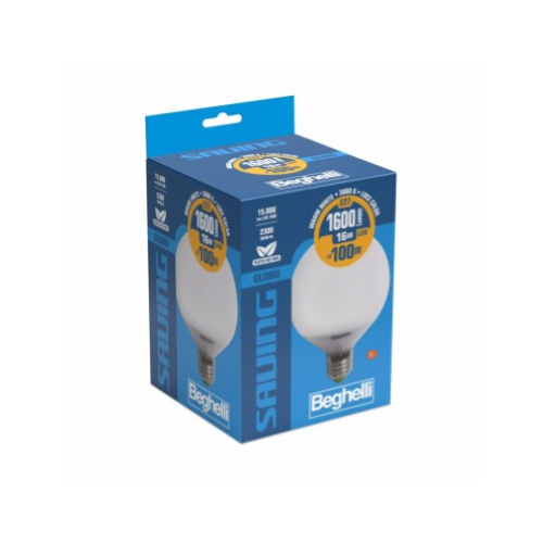 LAMPADINA LED GLOBO OPALE 16W E27 3000K/CALDA BEGHELLI 56854