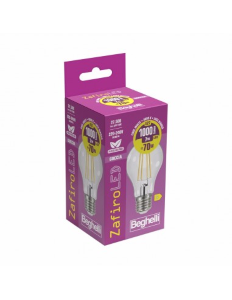 LAMPADINA LED GOCCIA TRASPARENTE 7W E27 2700K/CALDA BEGHELLI 56402
