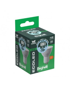 LAMPADINA LED GU10 7W 6500K/FREDDA 100° 600LM BEGHELLI 56859