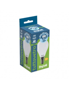 LAMPADINA LED SFERA OPALE 5W E14 6500K/FREDDA BEGHELLI 56543