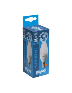 LAMPADINA LED OLIVA OPALE 7W E14 6500K/FREDDA BEGHELLI 56979