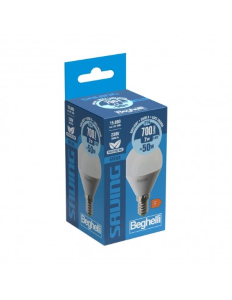 LAMPADINA LED SFERA OPALE 7W E14 6500K/FREDDA BEGHELLI 56872