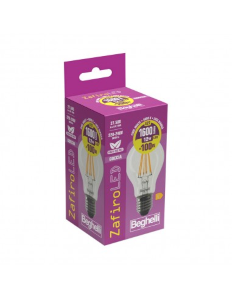 LAMPADINA LED GOCCIA TRASPARENTE 12W E27 4000K/NATURALE BEGHELLI 56187