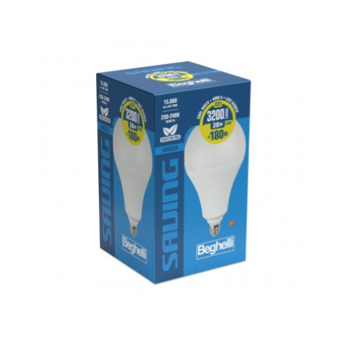 LAMPADINA LED GOCCIA OPALE 30W E27 4000K/NATURALE BEGHELLI 56864