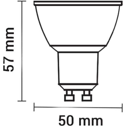 LED Faretto GU10 7W/175-265V 110° SMD 2700K