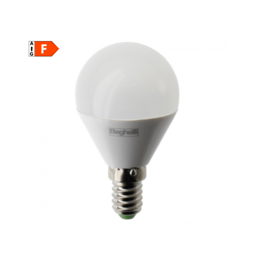 LAMPADINA LED SFERA OPALE 5W E14 6500K/FREDDA BEGHELLI/ELPLAST 56819