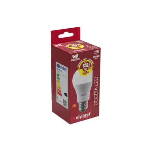 LAMPADINA LED GOCCIA OPALE 9W E27 4000K/NATURALE BEGHELLI 57001
