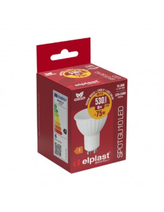 LAMPADINA LED SPOT GU10 6W 3000K/CALDA 95° BEGHELLI/ELPLAST 57009