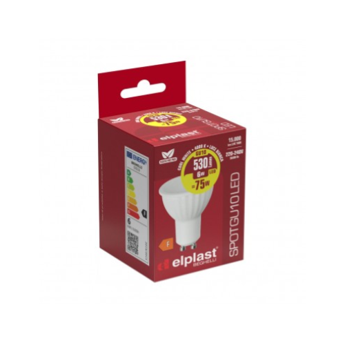 LAMPADINA LED SPOT GU10 6W 4000K/NATURALE 95° BEGHELLI/Elplast 57010
