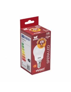 LAMPADINA LED SFERA OPALE 5W E14 3000K/CALDA BEGHELLI/ELPLAST 56824