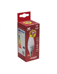 LAMPADINA LED OLIVA OPALE 5W E14 4000K/NATURALE BEGHELLI/ELPLAST 56814