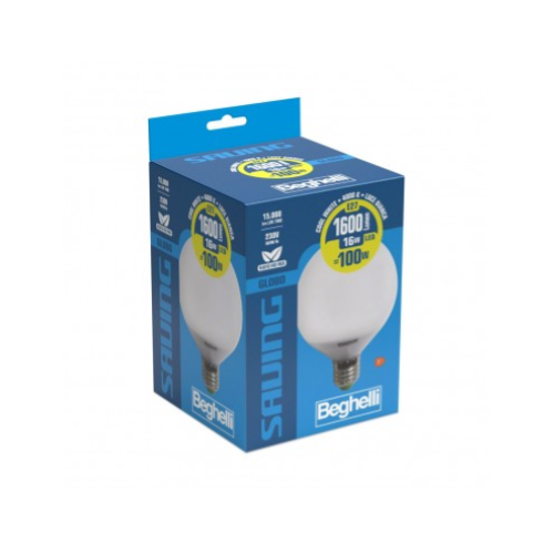 LAMPADINA LED GLOBO OPALE 16W E27 4000K/NATURALE BEGHELLI 56855