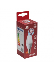 LAMPADINA LED OLIVA OPALE 5W E14 6500K/FREDDA BEGHELLI/ELPLAST 56820