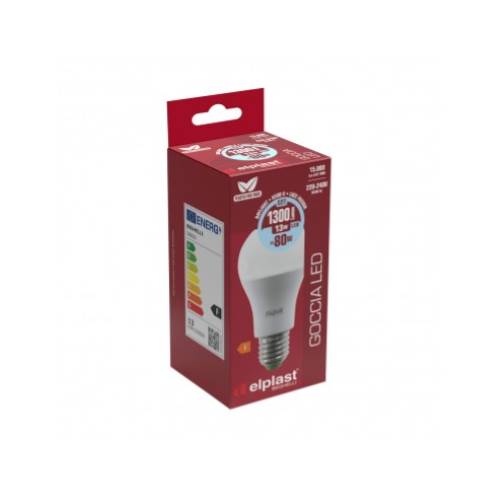 LAMPADINA LED GOCCIA OPALE 13W E27 6500K/FREDDA BEGHELLI/ELPLAST 56816