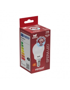 LAMPADINA LED SFERA OPALE 5W E14 6500K/FREDDA BEGHELLI/ELPLAST 56819