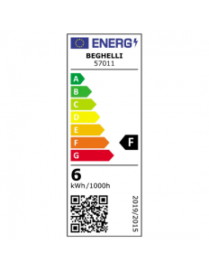 LAMPADINA LED SPOT GU10 6W 6500K/FREDDA 95° BEGHELLI 57011