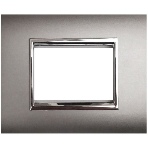 Placca NewPrestige 3 mod.acciaio sat. ECL3083AS