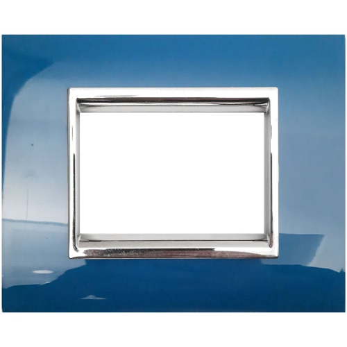 Placca NewPrestige 3 moduli blu ECL3083BL