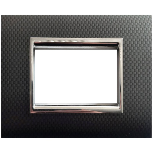 Placca NewPrestige 3 moduli fibra carbon ECL3083FB