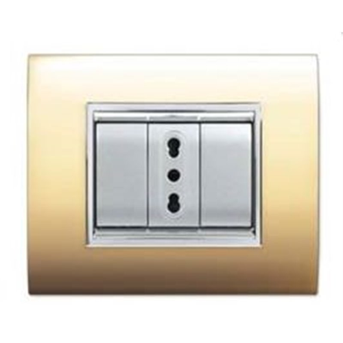 Placca NewPrestige 3 moduli oro satinato ECL3083OS