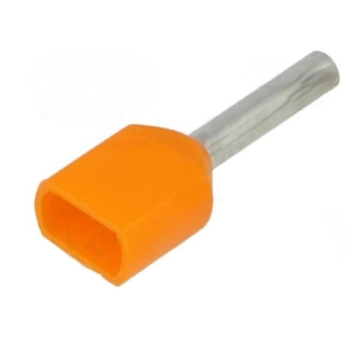 PUNTALINO TERMINALE PREISOLATO DOPPIO  4.0MM2 Conf 25pz