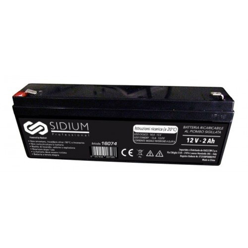 Batteria ricaricabile al piombo 12V 2 A - 178x35x61mm HZ148