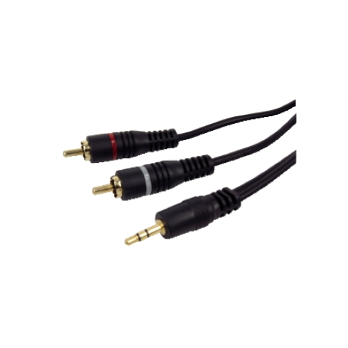 CAVO AUDIO HIGH END SPINA JACK 3,5MM STEREO / 2 SPINE RCA 1,5M