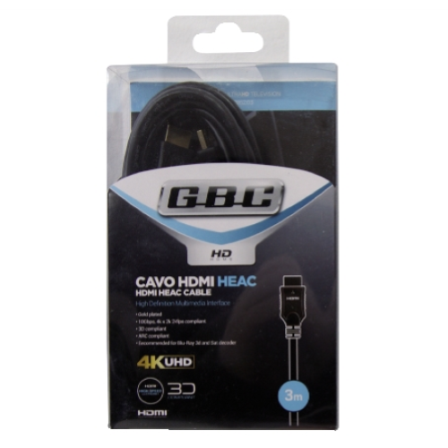 CAVO HDMI 4K HIGH SPEED WITH ETHERNET 10M GBC