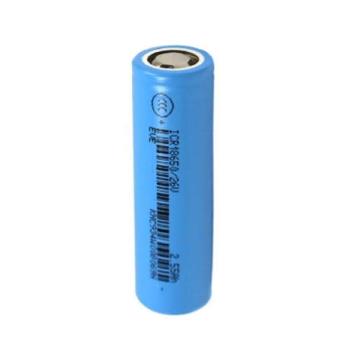 Batt.LITIO 3,6 V 2600Mah S/TERM 18650  POLO PIATTO RICARICABILE