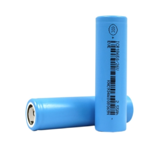 Batt.LITIO 3,6 V 2600Mah S/TERM 18650  POLO PIATTO RICARICABILE