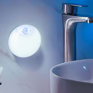 RX4075 - PUNTO LUCE LED TONDO MAGNETICO CON SENSORE NOTTURNO DI MOVIMENTO GBC