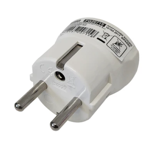 FAEG ADATTATORE CON SPINA SCHUKO 2P+T PRESA BIPASSO 2P+T 250V BIANCO