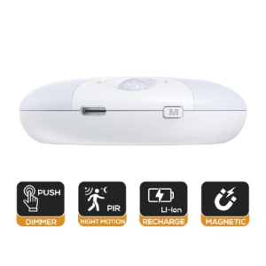 RX4075 - PUNTO LUCE LED TONDO MAGNETICO CON SENSORE NOTTURNO DI MOVIMENTO GBC