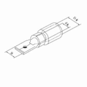 TERMINALE TERMORETRAIBILE FASTON MASCHIO PASSO 6,3MM BLU - 10PZ