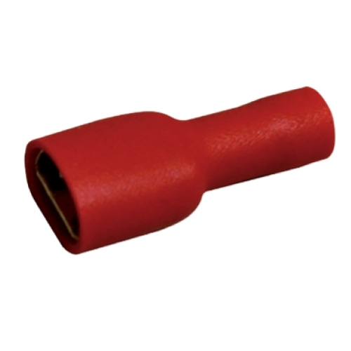 PRESA FASTON ISOLATA PASSO 6,35MM ROSSA - 20PZ