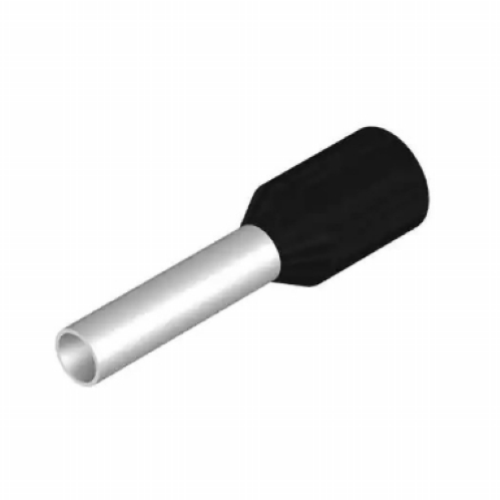 PUNTALINO TERMINALE PREISOLATO A BUSSOLA 1.5MM2 NERO - 25PZ
