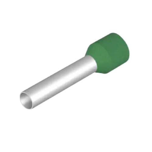 PUNTALINO TERMINALE PREISOLATO A BUSSOLA 6.0MM2 VERDE - 25PZ