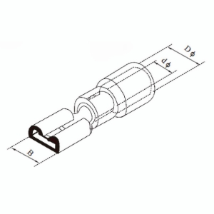 PRESA FASTON PREISOLATA 6.35 MM BLU - 25PZ