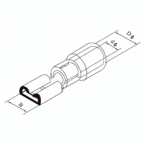 PRESA FASTON PREISOLATA 6,35MM GIALLA - 25PZ
