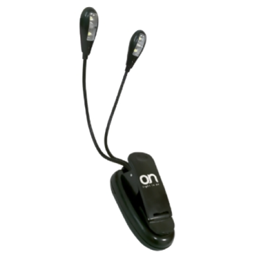 BOOKY - LUCE LED DA LETTURA DOPPIA LUCE ORIENTABILE CON CLIP
