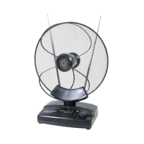 ANTENNA AMPLIFICATA DA INTERNI PER DVB-T/T2 E RADIO FM CON FILTRO LTE E GUADAGNO REGOLABILE