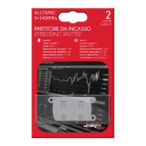PI2 - PARTITORE DA INCASSO IN METALLO 2 USCITE
