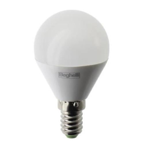 LAMPADINA LED SFERA OPALE 5W E14 4000K/NATURALE BEGHELLI/ELPLAST 56813