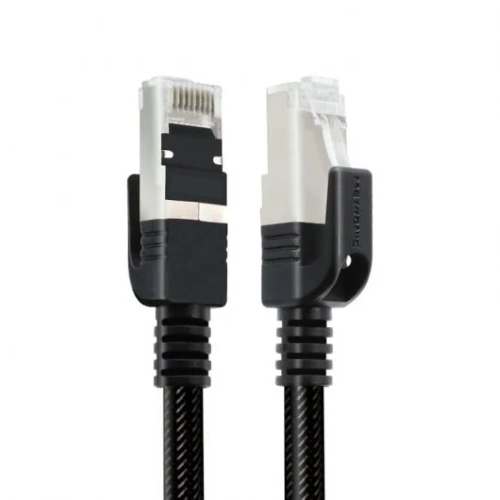 Cavo Ethernet RJ45 Cat.8 S/FTP 5,0 m, intrecciato, alta velocità 40 Gbit/s, colore nero - Metronic 395633