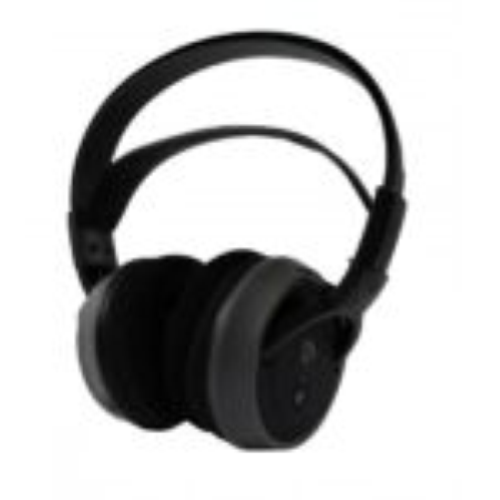 CUFFIA WIRELESS RICARICABILE PER TV CON BASE DI RICARICA 3 CANALI UHF PORTATA 70M CUSCINETTI IN VELLUTO METRONIC 474079
